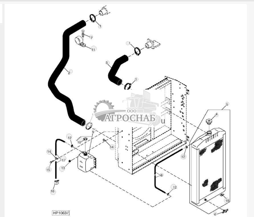 Radiator And Coolant Recovery Tank 